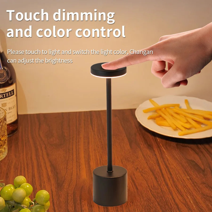 Simple Touch Sensor LED Table Lamp – Rechargeable & Elegant