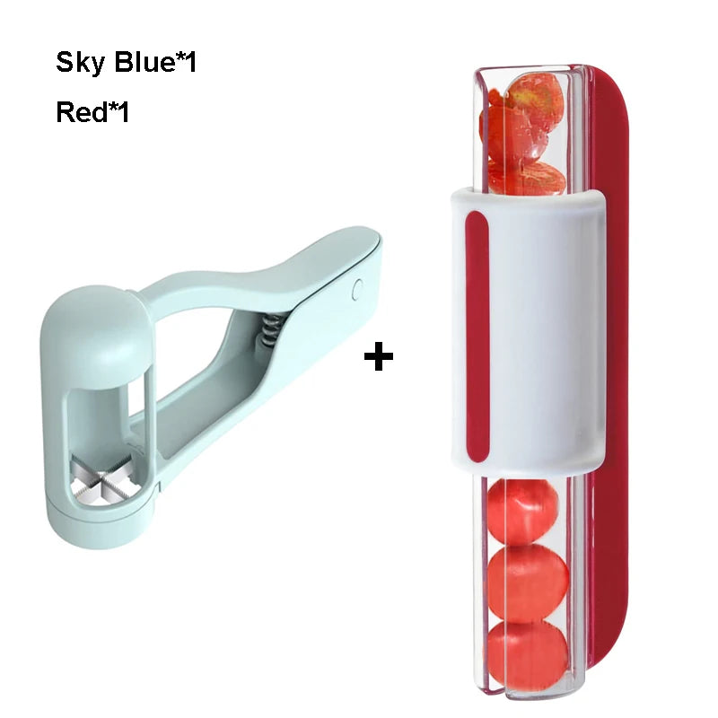 Multi-Function Tomato and Grape Cutter for Fruit and Salad Prep